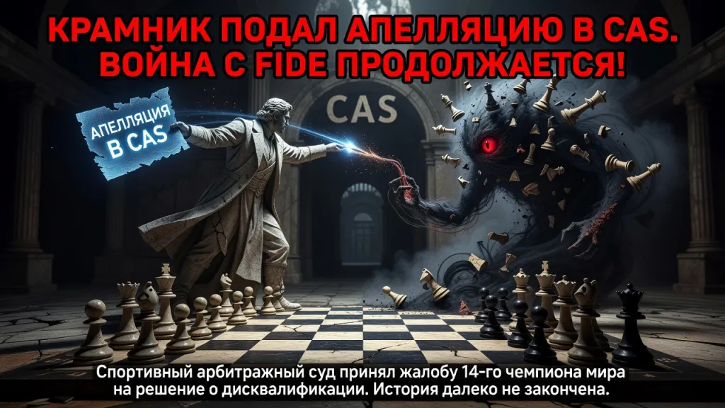 Крамник подал апелляцию в CAS. Война с FIDE продолжается!
